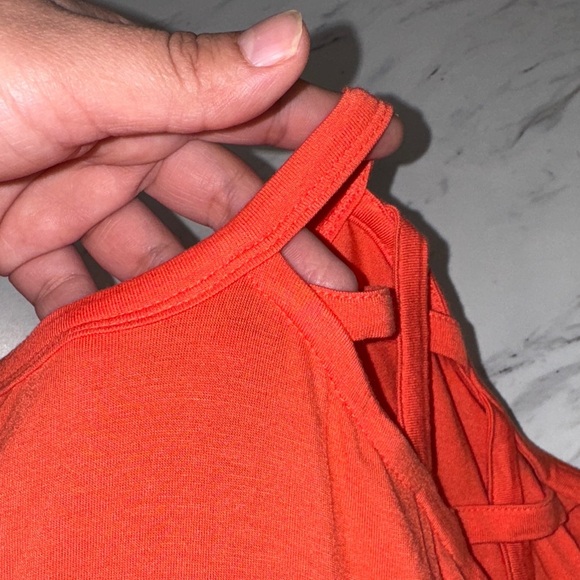Women's orange Short Sleeve Top - Picture 6 of 6